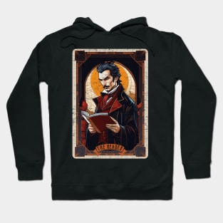 The Reader Vintage Vampire Halloween Tarot Card Hoodie